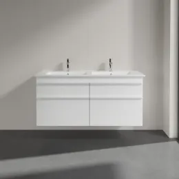 Villeroy & Boch Venticello Тумба под раковину, 4 выдвижных ящика, 1253 x 590 x 502 mm, Glossy White / Glossy White A93002DH