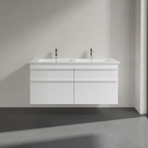 Villeroy & Boch Venticello Тумба под раковину, 4 выдвижных ящика, 1253 x 590 x 502 mm, Glossy White / Glossy White A93002DH