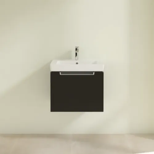 Villeroy & Boch Subway 2.0 Тумба под раковину, 1 выдвижной ящик, 537 x 420 x 423 mm, Black Matt Lacquer A68600PD