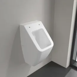 Villeroy & Boch Venticello Писсуар, с отверстиями для крепежа крышки, Скрытый подвод воды, 285 x 320 mm, Stone White CeramicPlus 5504R1RW