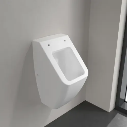 Villeroy & Boch Venticello Писсуар, с отверстиями для крепежа крышки, Скрытый подвод воды, 285 x 320 mm, Stone White CeramicPlus 5504R1RW