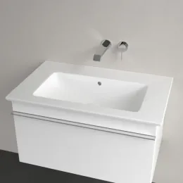 Villeroy & Boch Venticello Pаковина для установки на тумбу, 800 x 500 x 165 mm, Альпийский белый CeramicPlus, с переливом 41048JR1