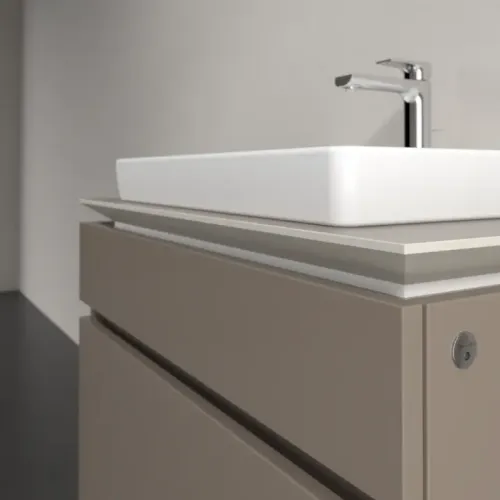 Villeroy & Boch Legato Тумба под раковину, с подсветкой, 2 выдвижных ящика, 800 x 550 x 500 mm, Truffle Grey / Truffle Grey B679L0VG