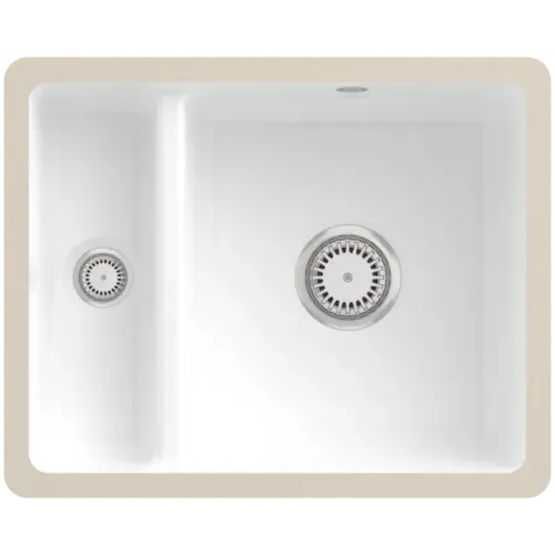 Villeroy & Boch Subway 60 XU Мойка под столешницу, включая Комплект слива с ручным управлением, выкл Керамика, 545 x 440 mm, Snow White CeramicPlus 675801KG