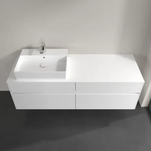 Villeroy & Boch Collaro Тумба под раковину, 4 выдвижных ящика, 1600 x 548 x 500 mm, Glossy White / Glossy White C13500DH