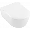 Villeroy & Boch Avento Сиденье с крышкой для унитаза SlimSeat, с функцией автоматического опускания (SoftClosing), со снимаемым сиденьем (QuickRelease), Альпийский белый 9M87S101