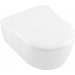 Villeroy & Boch Avento Сиденье с крышкой для унитаза SlimSeat, с функцией автоматического опускания (SoftClosing), со снимаемым сиденьем (QuickRelease), Альпийский белый 9M87S101