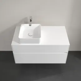 Villeroy & Boch Collaro Тумба под раковину, с подсветкой, 2 выдвижных ящика, 1000 x 548 x 500 mm, Glossy White / Glossy White C039B0DH