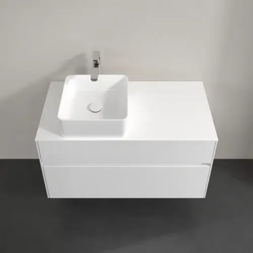 Villeroy & Boch Collaro Тумба под раковину, с подсветкой, 2 выдвижных ящика, 1000 x 548 x 500 mm, Glossy White / Glossy White C039B0DH