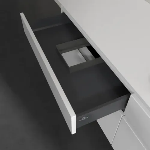 Villeroy & Boch Legato Тумба под раковину, 4 выдвижных ящика, 1600 x 550 x 500 mm, Glossy White / Glossy White B69100DH