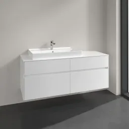 Villeroy & Boch Collaro Тумба под раковину, 4 выдвижных ящика, 1400 x 548 x 500 mm, Glossy White / Glossy White C08900DH