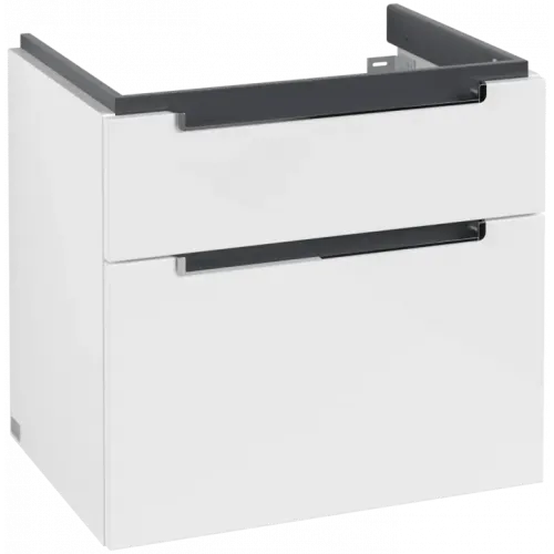 Villeroy & Boch Subway 2.0 Тумба под раковину, 2 выдвижных ящика, 637 x 590 x 454 mm, Glossy White A91010DH