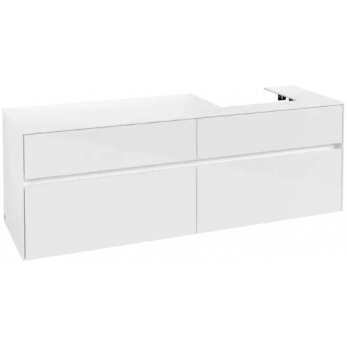 Villeroy & Boch Collaro Тумба под раковину, 4 выдвижных ящика, 1600 x 548 x 500 mm, Glossy White / Glossy White C07900DH