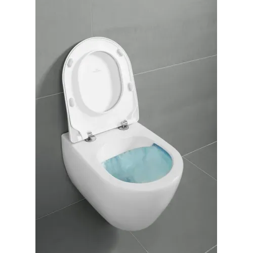 Villeroy & Boch Subway 2.0 Унитаз с открытым смывным краем, настенный, Альпийский белый CeramicPlus 5614R0R1