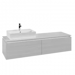 Villeroy & Boch Legato Тумба под раковину, 2 выдвижных ящика, 1600 x 380 x 500 mm, White Wood / White Wood B67200E8