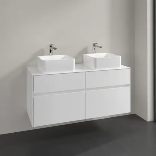 Villeroy & Boch Collaro Тумба под раковину, 4 выдвижных ящика, 1200 x 548 x 500 mm, Glossy White / Glossy White C04400DH