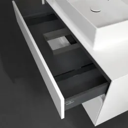 Villeroy & Boch Collaro Тумба под раковину, с подсветкой, 2 выдвижных ящика, 1000 x 548 x 500 mm, Glossy White / Glossy White C125B0DH