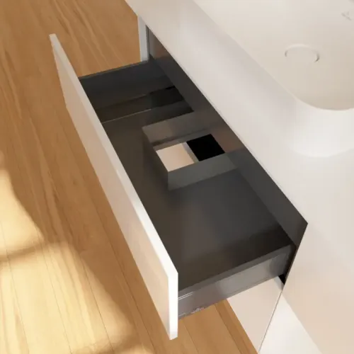 Villeroy & Boch Finion Тумба под раковину, с подсветкой, 3 выдвижных ящика, 1200 x 603 x 501 mm, Glossy White Lacquer / Glossy White Lacquer G401GFGF