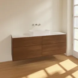 Villeroy & Boch Finion Тумба под раковину, 4 выдвижных ящика, 1600 x 603 x 501 mm, Walnut Veneer F73100GN