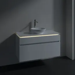 Villeroy & Boch Legato Тумба под раковину, с подсветкой, 2 выдвижных ящика, 1000 x 550 x 500 mm, Glossy White / Glossy White B572L0DH