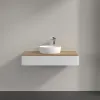 Villeroy & Boch Antao Тумба под раковину, с подсветкой, 1 выдвижной ящик, 1000 x 190 x 500 mm, лицевая поверхность без текстурированной отделки, Glossy White Lacquer / Honey Oak L09051GF