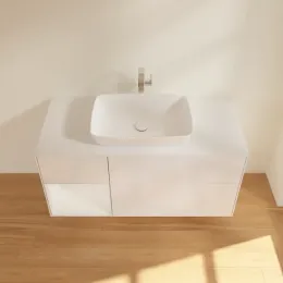 Villeroy & Boch Finion Тумба под раковину, с подсветкой, 3 выдвижных ящика, 1200 x 603 x 501 mm, Glossy White Lacquer / Glossy White Lacquer G821GFGF