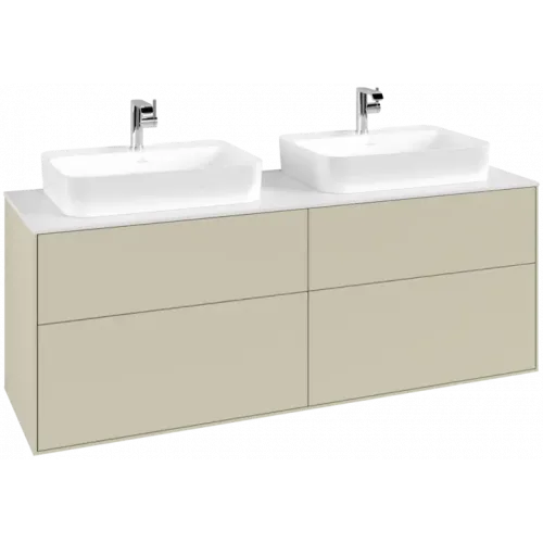 Villeroy & Boch Finion Тумба под раковину, 4 выдвижных ящика, 1600 x 603 x 501 mm, Silk Grey Matt Lacquer F43100HJ