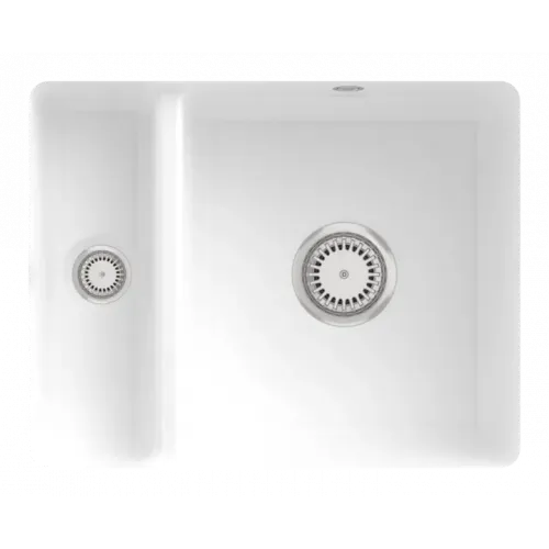 Villeroy & Boch Subway 60 XU Мойка под столешницу, включая Комплект слива с ручным управлением, выкл Керамика, 545 x 440 mm, Snow White CeramicPlus 675801KG