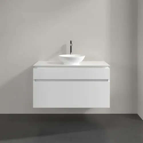 Villeroy & Boch Legato Тумба под раковину, 2 выдвижных ящика, 1000 x 550 x 500 mm, Glossy White / Glossy White B57200DH