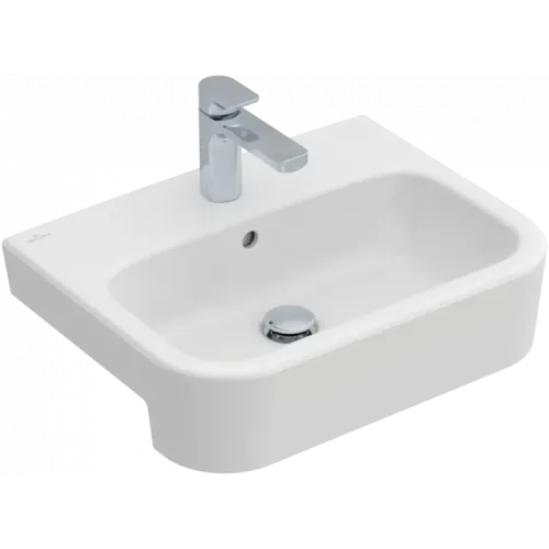 Villeroy & Boch Architectura Полувстраиваемая раковина, 550 x 430 x 170 mm, Альпийский белый, с переливом, нешлифованный 41905501