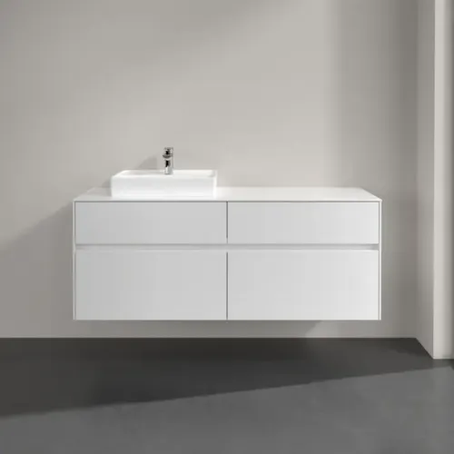 Villeroy & Boch Collaro Тумба под раковину, 4 выдвижных ящика, 1400 x 548 x 500 mm, Glossy White / Glossy White C07400DH