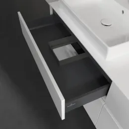 Villeroy & Boch Collaro Тумба под раковину, с подсветкой, 4 выдвижных ящика, 1600 x 548 x 500 mm, Glossy White / Glossy White C022B0DH