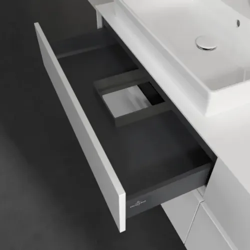 Villeroy & Boch Collaro Тумба под раковину, с подсветкой, 4 выдвижных ящика, 1600 x 548 x 500 mm, Glossy White / Glossy White C022B0DH