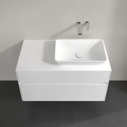 Villeroy & Boch Collaro Тумба под раковину, 2 выдвижных ящика, 1000 x 548 x 500 mm, Glossy White / Glossy White C11100DH