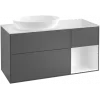 Villeroy & Boch Finion Тумба под раковину, с подсветкой, 3 выдвижных ящика, 1200 x 603 x 501 mm, Silk Grey Matt Lacquer / Silk Grey Matt Lacquer G931HJHJ