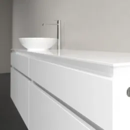 Villeroy & Boch Legato Тумба под раковину, с подсветкой, 4 выдвижных ящика, 1600 x 550 x 500 mm, Glossy White / Glossy White B596L0DH