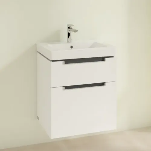 Villeroy & Boch Subway 2.0 Тумба под раковину, 2 выдвижных ящика, 537 x 590 x 423 mm, Glossy White A90800DH