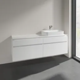 Villeroy & Boch Legato Тумба под раковину, 4 выдвижных ящика, 1600 x 550 x 500 mm, Glossy White / Glossy White B76600DH