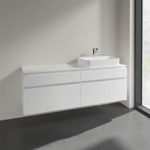 Villeroy & Boch Legato Тумба под раковину, 4 выдвижных ящика, 1600 x 550 x 500 mm, Glossy White / Glossy White B76600DH