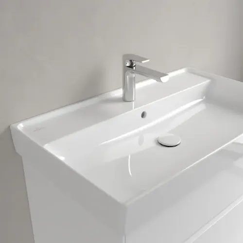 Villeroy & Boch Collaro Pаковина для установки на тумбу, 800 x 465 x 160 mm, Альпийский белый CeramicPlus, с переливом 4A3380R1