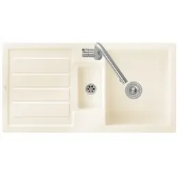 Villeroy & Boch Flavia 60 Мойка, включая Комплект слива с эксцентриком, выкл Керамика, 1010 x 510 mm, Snow White CeramicPlus 330402KG