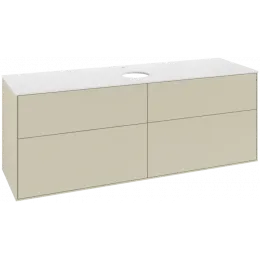 Villeroy & Boch Finion Тумба под раковину, 4 выдвижных ящика, 1600 x 603 x 501 mm, Silk Grey Matt Lacquer F85100HJ