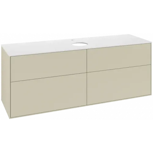 Villeroy & Boch Finion Тумба под раковину, 4 выдвижных ящика, 1600 x 603 x 501 mm, Silk Grey Matt Lacquer F85100HJ