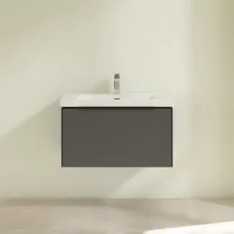 Villeroy & Boch Subway 3.0 Тумба под раковину, с подсветкой, 1 выдвижной ящик, 772 x 429 x 478 mm, Graphite C573L1VR