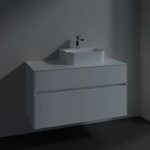 Villeroy & Boch Collaro Тумба под раковину, 2 выдвижных ящика, 1000 x 548 x 500 mm, Glossy White / Glossy White C09600DH