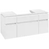 Villeroy & Boch Legato Тумба под раковину, 5 выдвижных ящиков, 1200 x 550 x 500 mm, Glossy White / Glossy White B68300DH