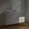 Villeroy & Boch Finion Тумба под раковину, с подсветкой, 3 выдвижных ящика, 1200 x 603 x 501 mm, Glossy White Lacquer / Glossy White Lacquer F811GFGF