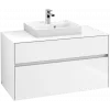 Villeroy & Boch Collaro Тумба под раковину, с подсветкой, 2 выдвижных ящика, 1000 x 548 x 500 mm, Glossy White / Glossy White C016B0DH
