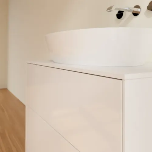 Villeroy & Boch Finion Тумба под раковину, с подсветкой, 2 выдвижных ящика, 800 x 603 x 501 mm, Glossy White Lacquer G99100GF