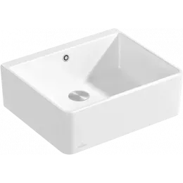 Villeroy & Boch Полувстраиваемая мойка с одиночной раковиной 60 X Сливы для одиночных раковин, включая Комплект слива с ручным управлением, выкл Керамика, 595 x 500 mm, Альпийский белый CeramicPlus 636001R1